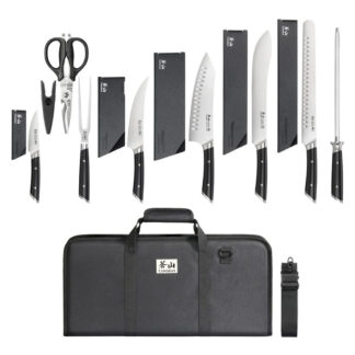 Cangshan 9-Piece Helena Series BBQ Knife Bag Set
